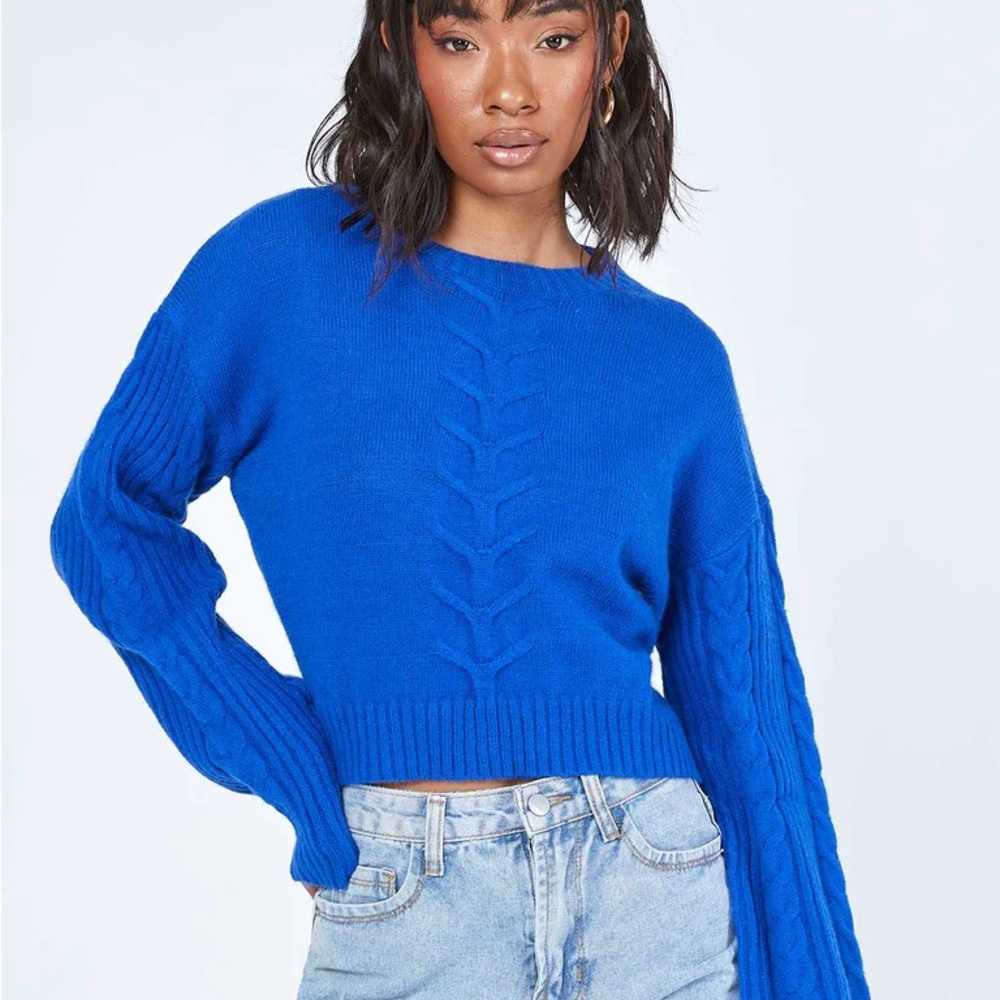 Princess Polly Lyon Blue Sweater
